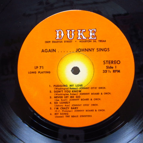 JOHNNY ACE (ジョニー・エイス) - Memorial Album For Johnny Ace (US '61 Re Stereo LP/Matt CVR+Stereo Sticker)