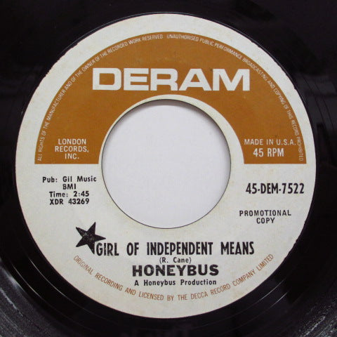 HONEYBUS (ハニーバス) - Girl Of Independent Means (US オリジナル 7"+CS)