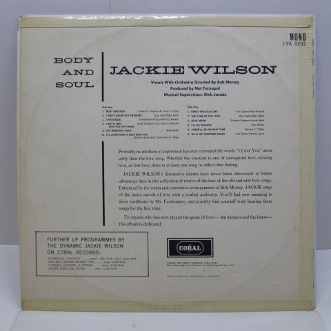 JACKIE WILSON-Body And Soul (UK Orig.MONO / CFS)