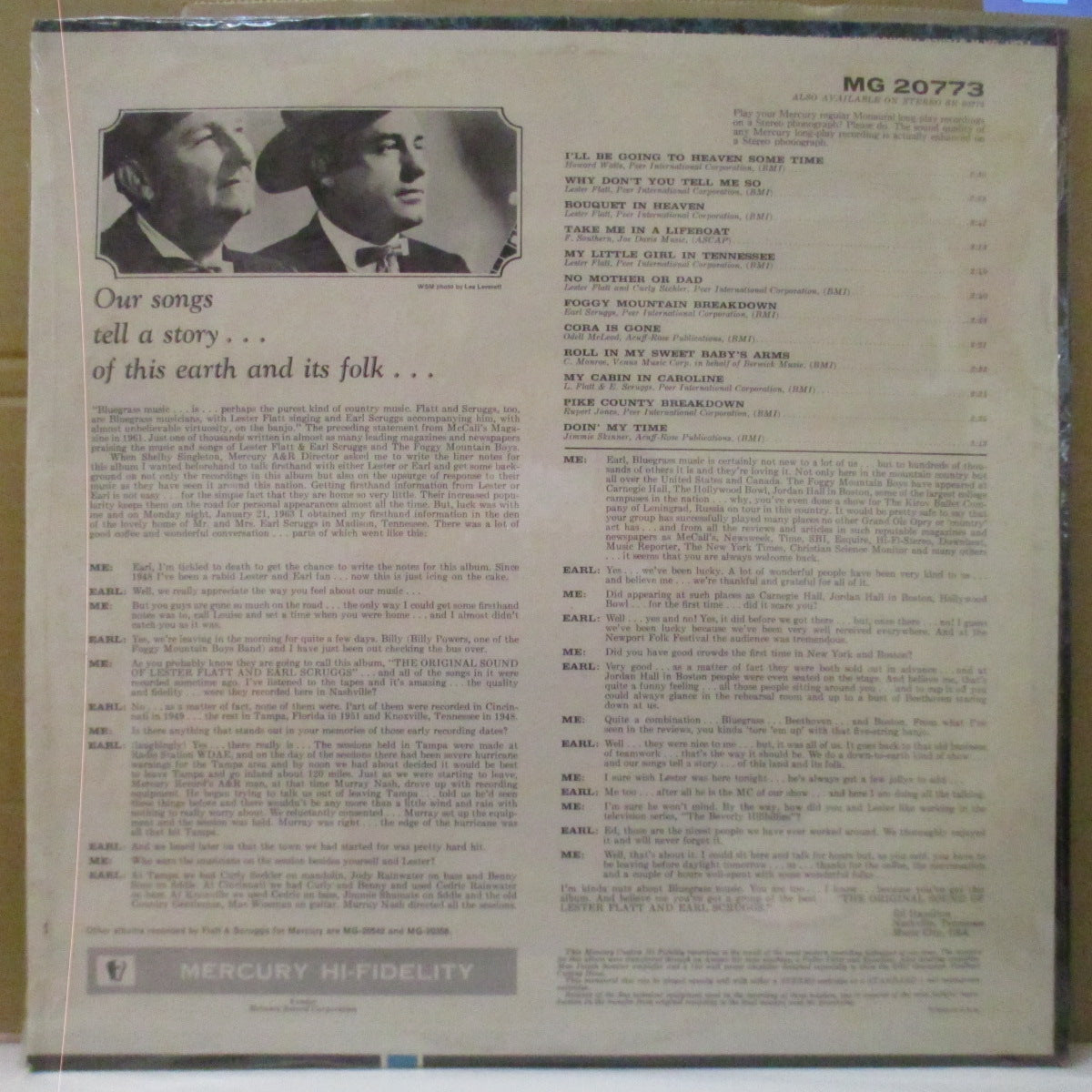 FLATT & SCRUGGS (フラット&スクラグス) - The Original Sound (US 2nd Press Red Label Mono LP)