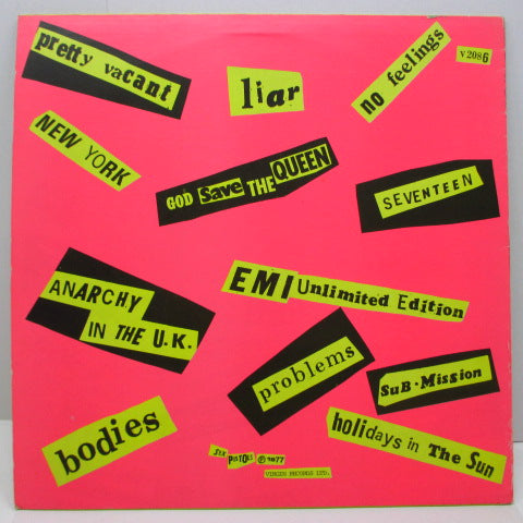 SEX PISTOLS (セックス・ピストルズ) - Never Mind The Bollocks (UK 3rd Press LP/Vicious Credit On "EMI"/12 Tracks CVR)