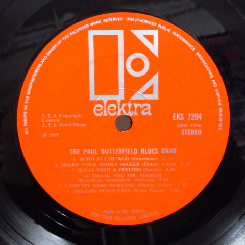 PAUL BUTTERFIELD BLUES BAND (ポール・バターフィールド・ブルース・バンド) - The Paul Butterfield Blues Band (1st) (UK '65 2nd Press Red Lbl.Stereo LP/CS)