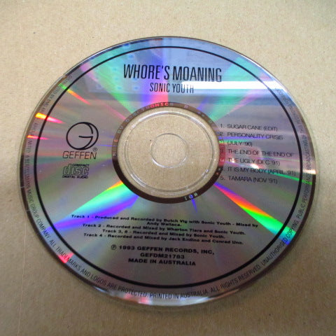 SONIC YOUTH (ソニック・ユース) - Whore's Moaning - OZ '93 Tour Edition (OZ オリジナル CD) '93年ツアー用EP