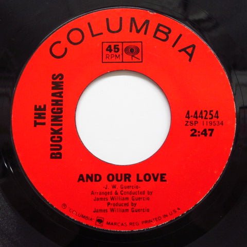 BUCKINGHAMS (バッキンガムス) - Hey Baby / And Our Love (Orig.)