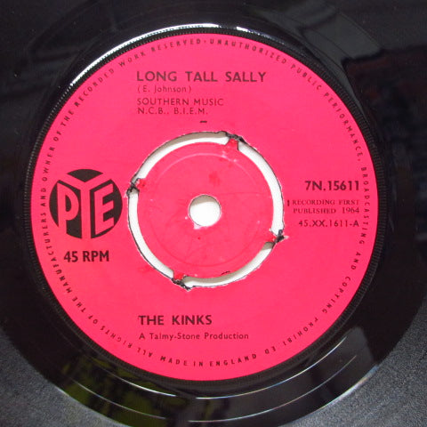 KINKS (キンクス) - Long Tall Sally (1st) (UK オリジナル「ラウンド・センター」 7インチ+カンパニースリーブ)