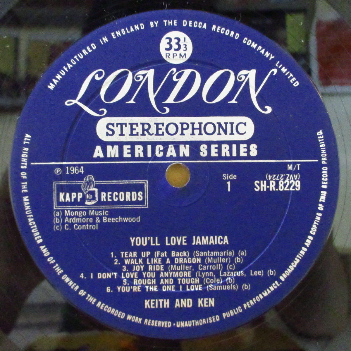 KEITH & KEN With THE JAMAICAN STEEL BAND (キース・アンド・ケン・ウィズ・ザ・ジャマイカン・スティール・バンド) - You'll Love Jamaica (UK オリジナル・ステレオ LP/表面コーティングジャケ)