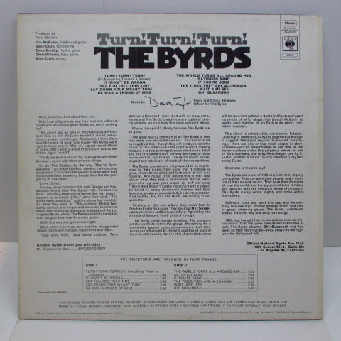 BYRDS (ザ・バーズ) - Turn ! Turn ! Turn ! (UK Orig.Stereo LP/CS)