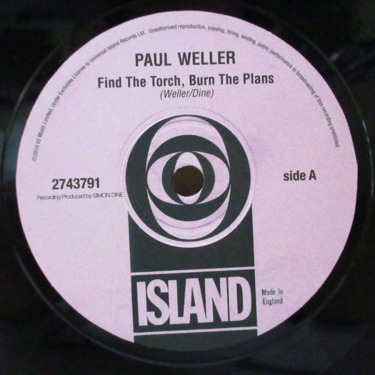 PAUL WELLER (ポール・ウェラー) - Find The Torch, Burn The Plans (UK-EU オリジナル 7"+ブルー光沢固紙ジャケ)