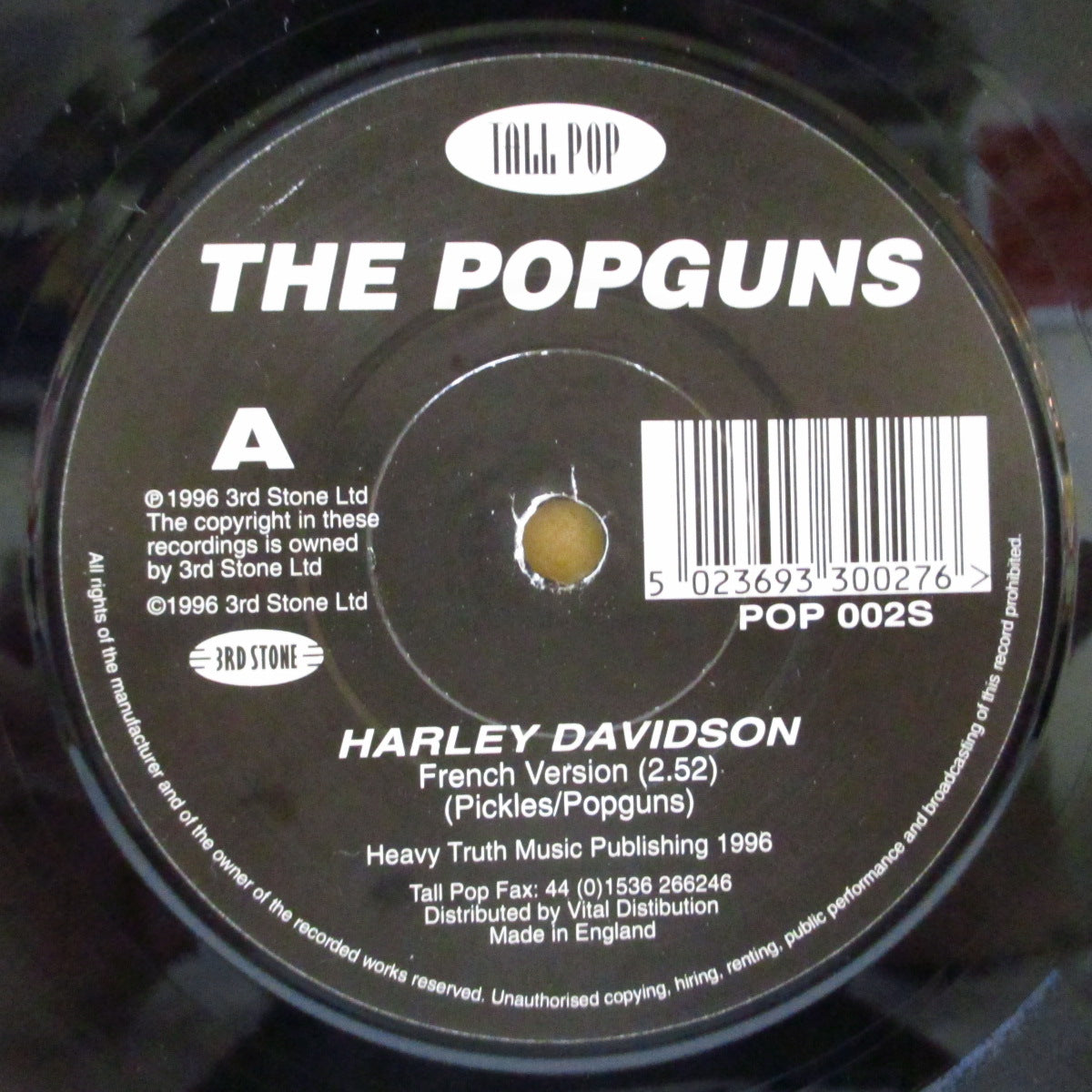POPGUNS, THE (ポップガンズ) - Harley Davidson (UK Orig.7"/Die-Cut CVR)