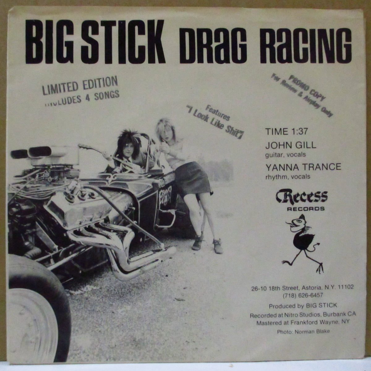 BIG STICK (ビッグ・スティック) - Drag Racing (US Ltd Promo.7")