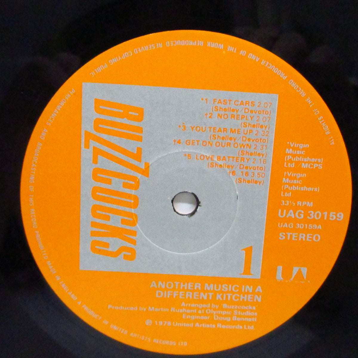 BUZZCOCKS (バズコックス) - Another Music In A Different Kitchen (UK 「ミスプレス10曲入」LP+ブラックインナー)