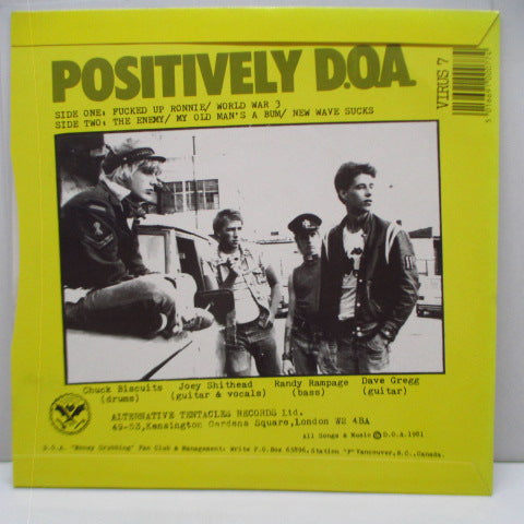 D.O.A. - PPositively D.O.A. : No God No Country No Lies (UK Reissue 7")