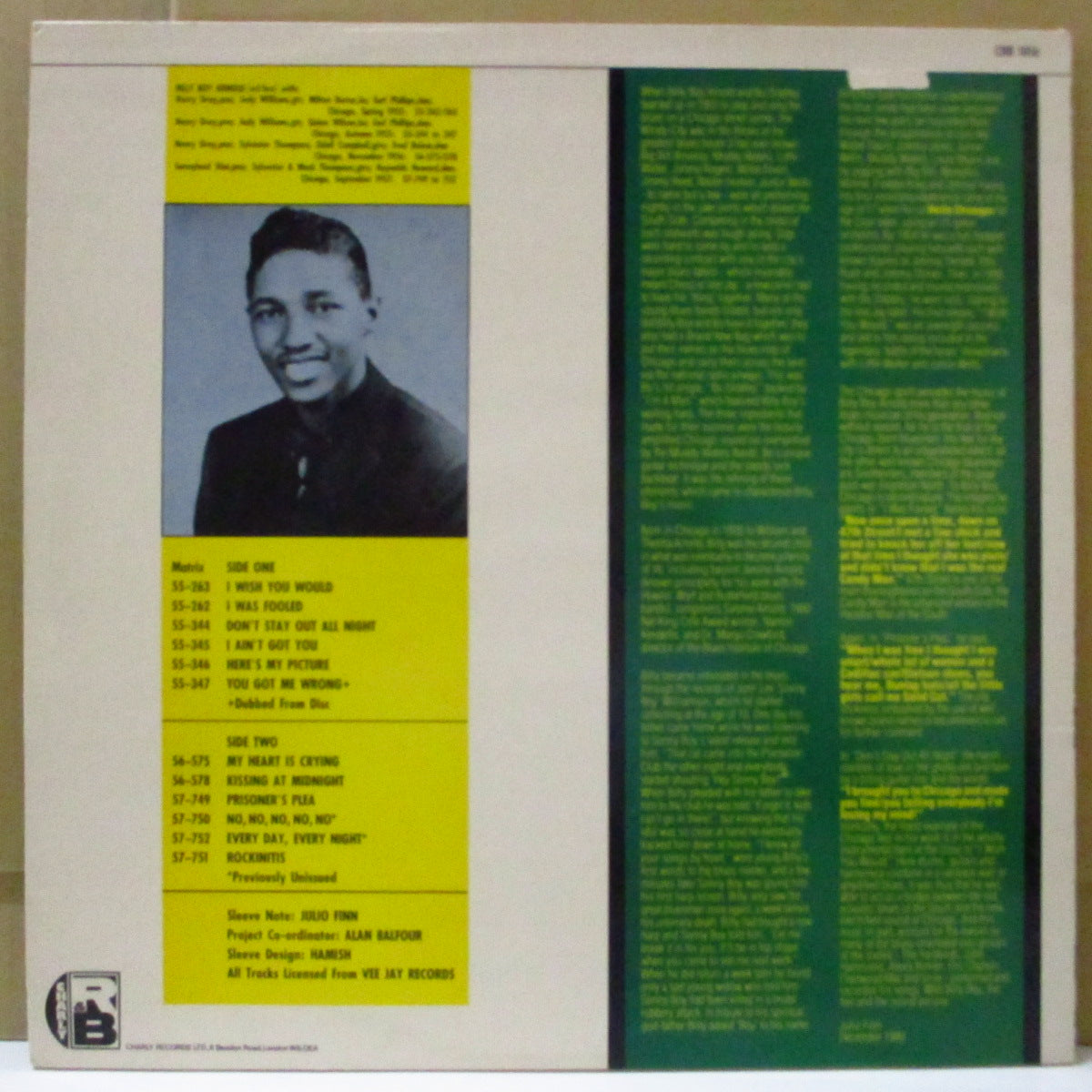 BILLY BOY ARNOLD (ビリー・ボーイ・アーノルド) - Crying & Pleading (UK Orig.Mono LP)