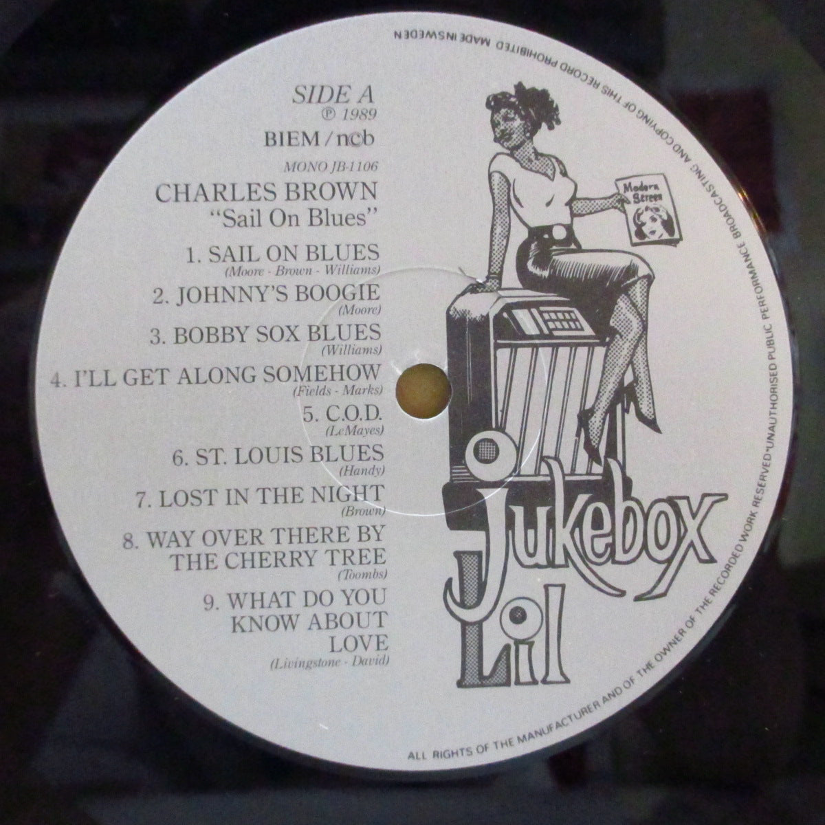 CHARLES BROWN & Johnny Moore's Three Blazers (チャールズ・ブラウン) - Sail On Blues (Sweden Orig.Mono LP)