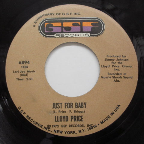 LLOYD PRICE-Love Music/Just For Baby (Orig)