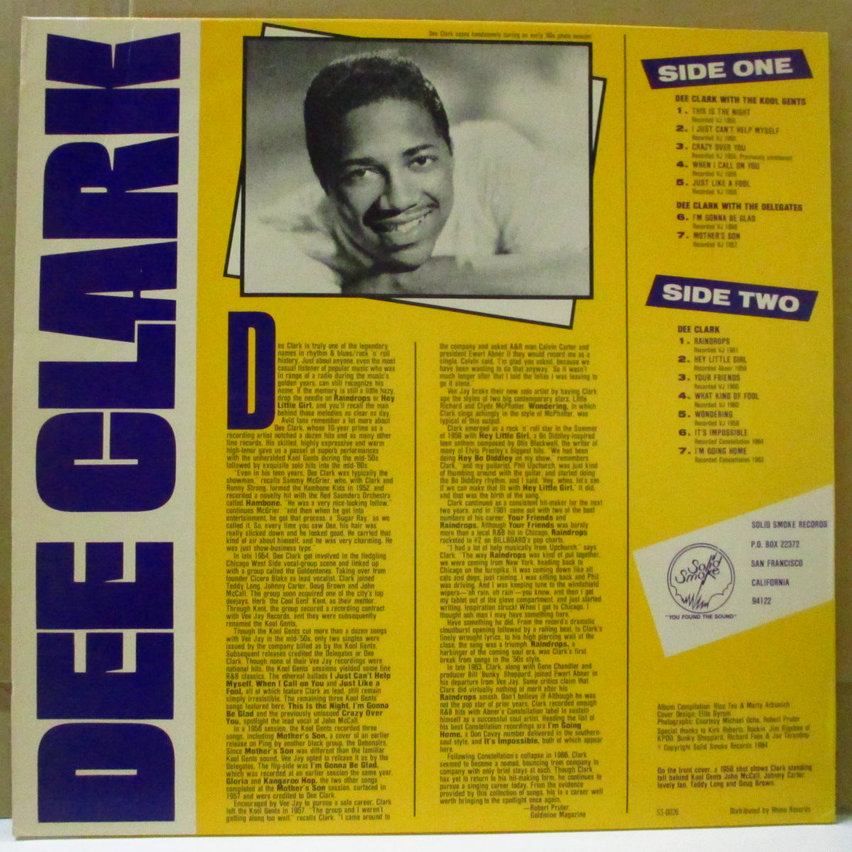 DEE CLARK (ディー・クラーク) - His Best Recordings (US Orig.Mono LP)
