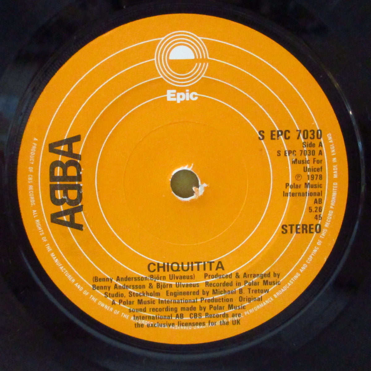 ABBA (アバ) - Chiquitita / Lovelight (UK オリジナル 7"+カンパニースリーブ)