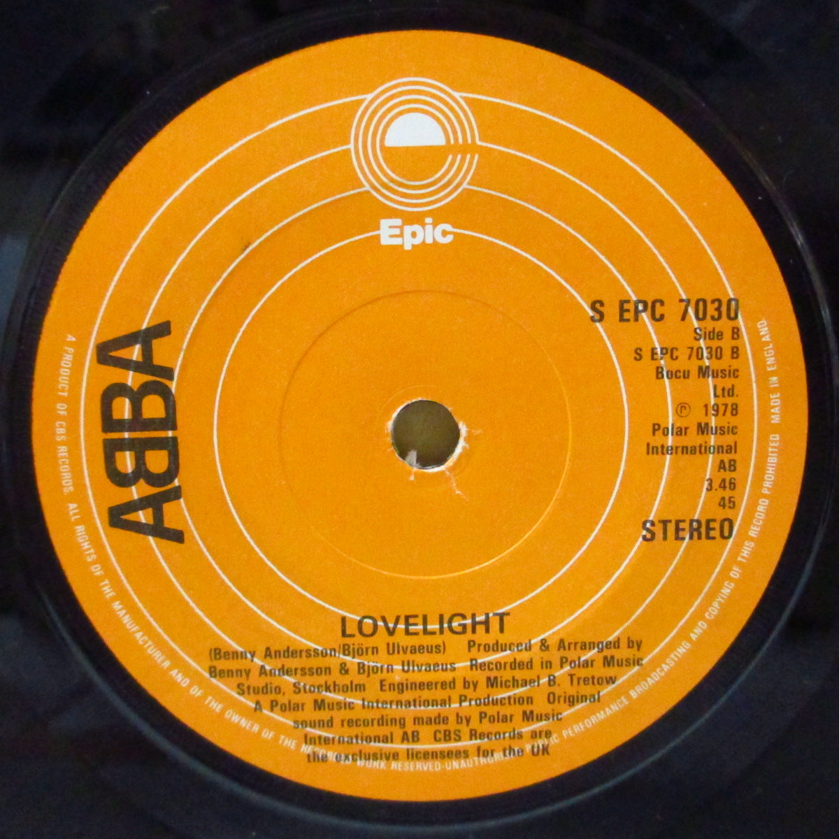 ABBA (アバ) - Chiquitita / Lovelight (UK オリジナル 7"+カンパニースリーブ)