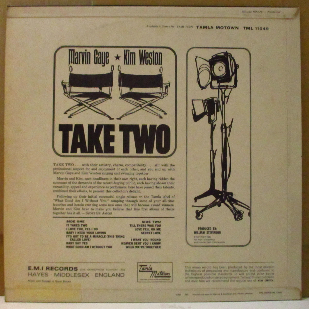 MARVIN GAYE & KIM WESTON (マーヴィン・ゲイ & キム・ウェストン) - Take Two (UK Orig.Mono LP/CFS)