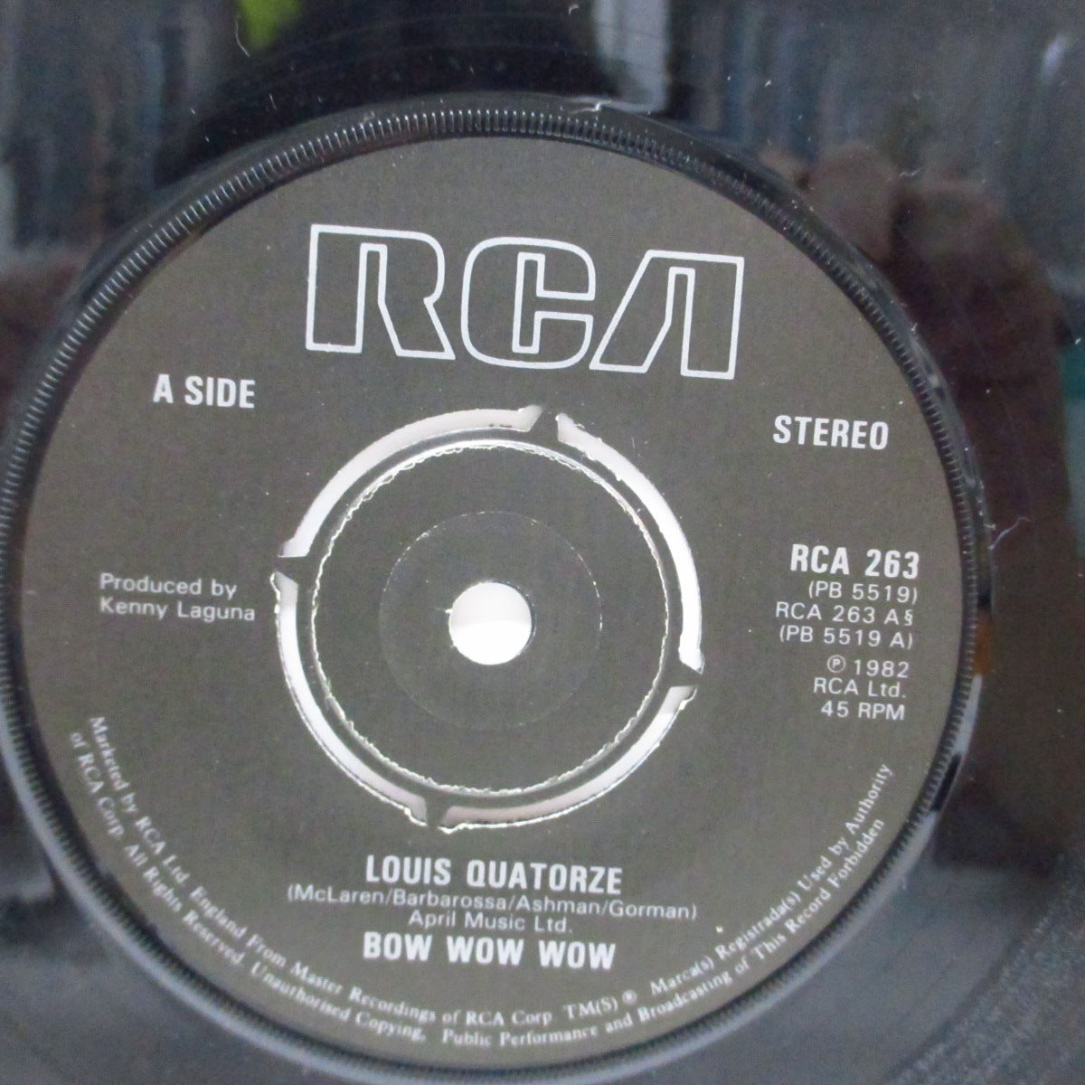 BOW WOW WOW (バウ・ワウ・ワウ) - Louis Quatorze : Re-Recorded (UK オリジナル「ラウンドセンター」 7"+PS/RCA 263)