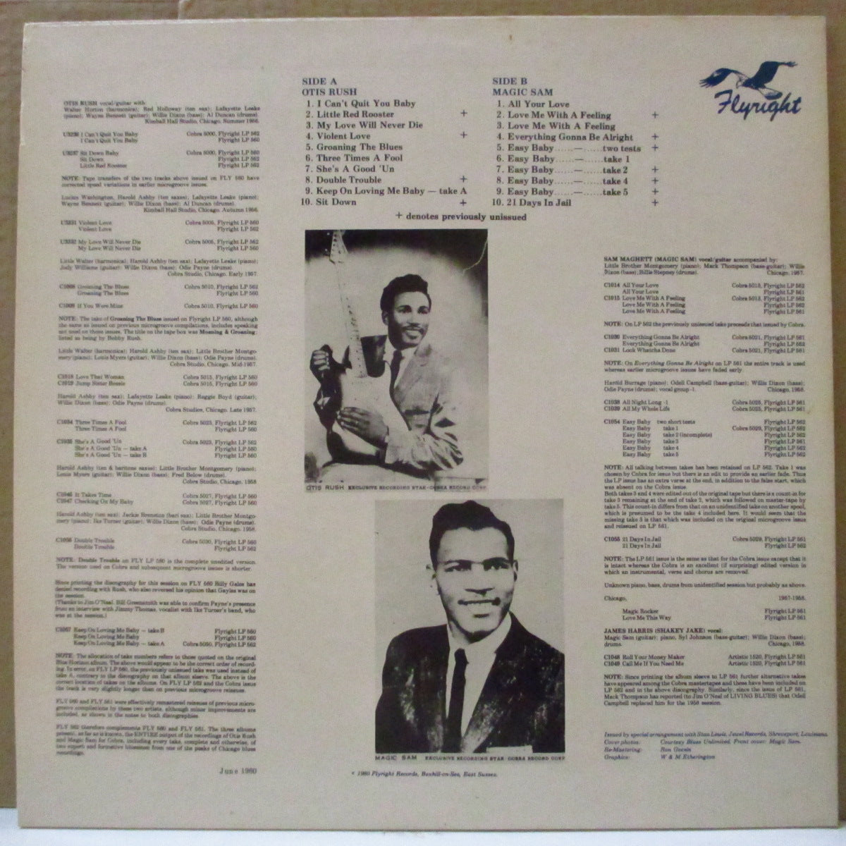 OTIS RUSH & MAGIC SAM (オーティス・ラッシュ & マジック・サム) - The Other Takes' 1956-58 (UK Mono LP)