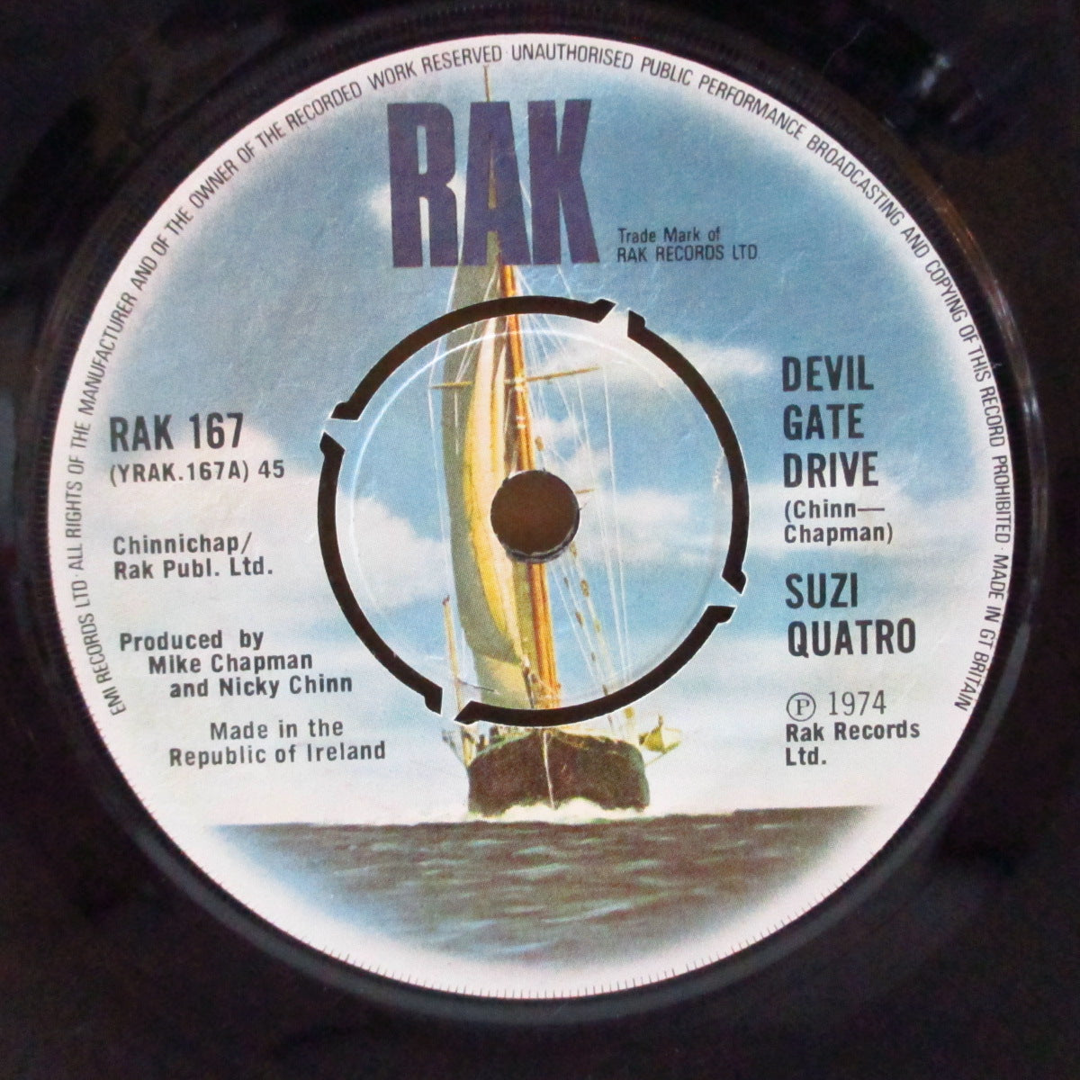 SUZI QUATRO (スージー・クアトロ) - Devil Gate Drive (Ireland オリジナル 7")