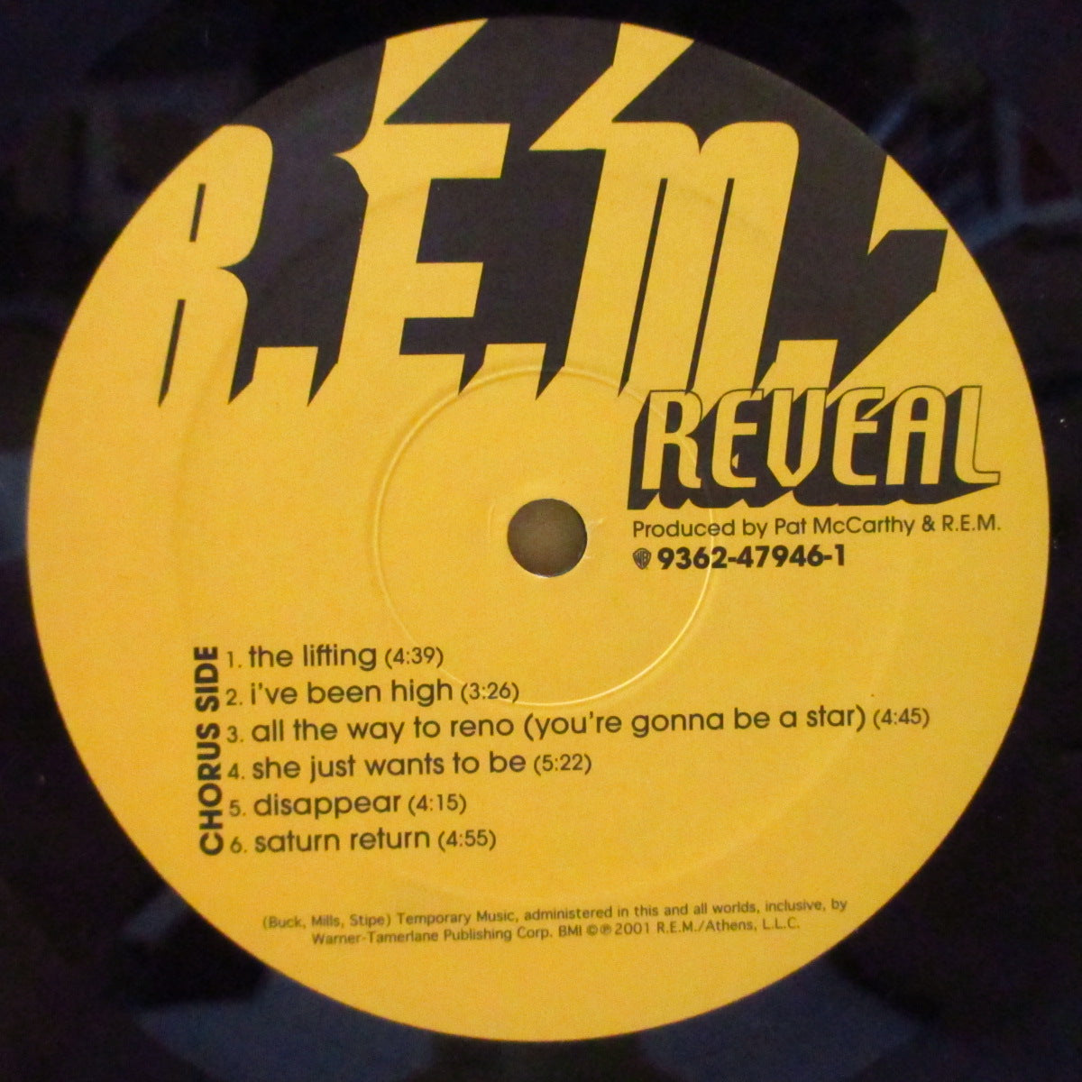 R.E.M. (アール・イー・エム) - Reveal (EU オリジナル LP+インサート)