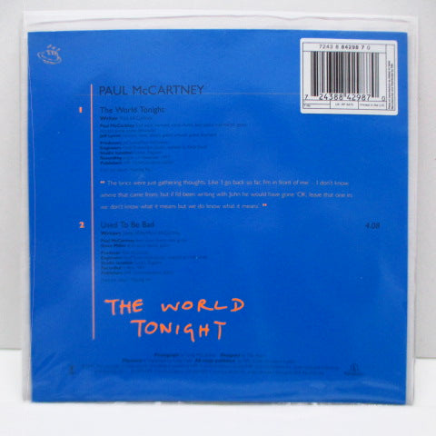 PAUL McCARTNEY (ポール・マッカートニー)- The World Tonight (UK 限定ピクチャー7"/PVC欠) 映画『ファーザーズ・デイ』エンディング!