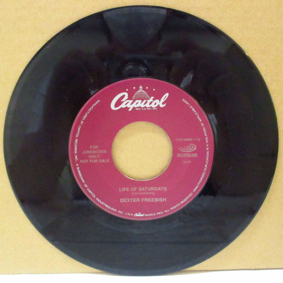 DEXTER FREEBISH (デクスター・フリービッシュ) - My Madonna (US Orig.Jukebox 7")