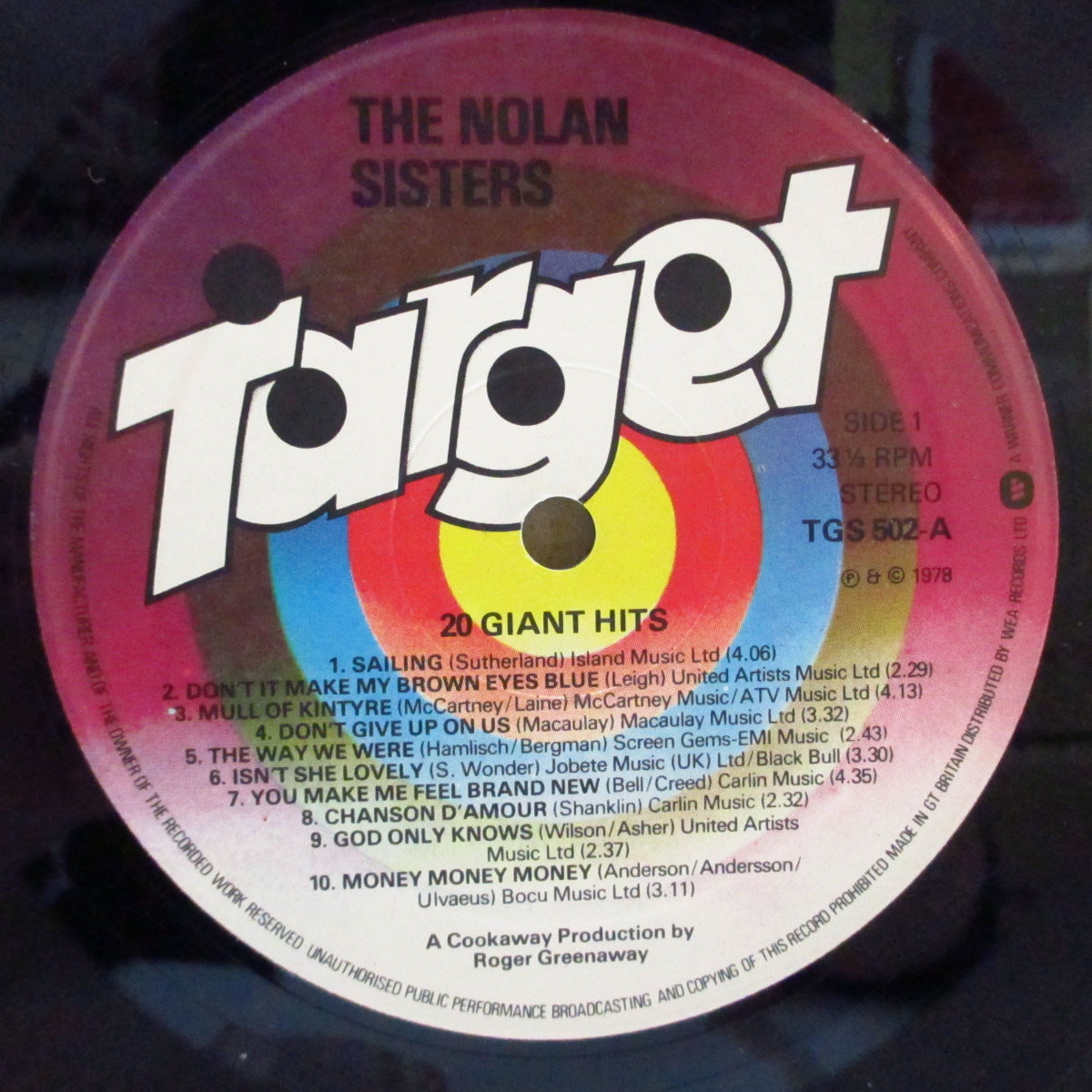 NOLAN SISTERS, THE (ザ・ノーラン・シスターズ) - 20 Giant Hits (UK オリジナル LP)