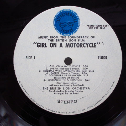 O.S.T.(マリアンヌ・フェイスフル、アラン・ドロン主演、'68年公開映画のサントラ) - Girl On A Motorcycle (US '68 プロモ・ラベ・ステレオ LP)