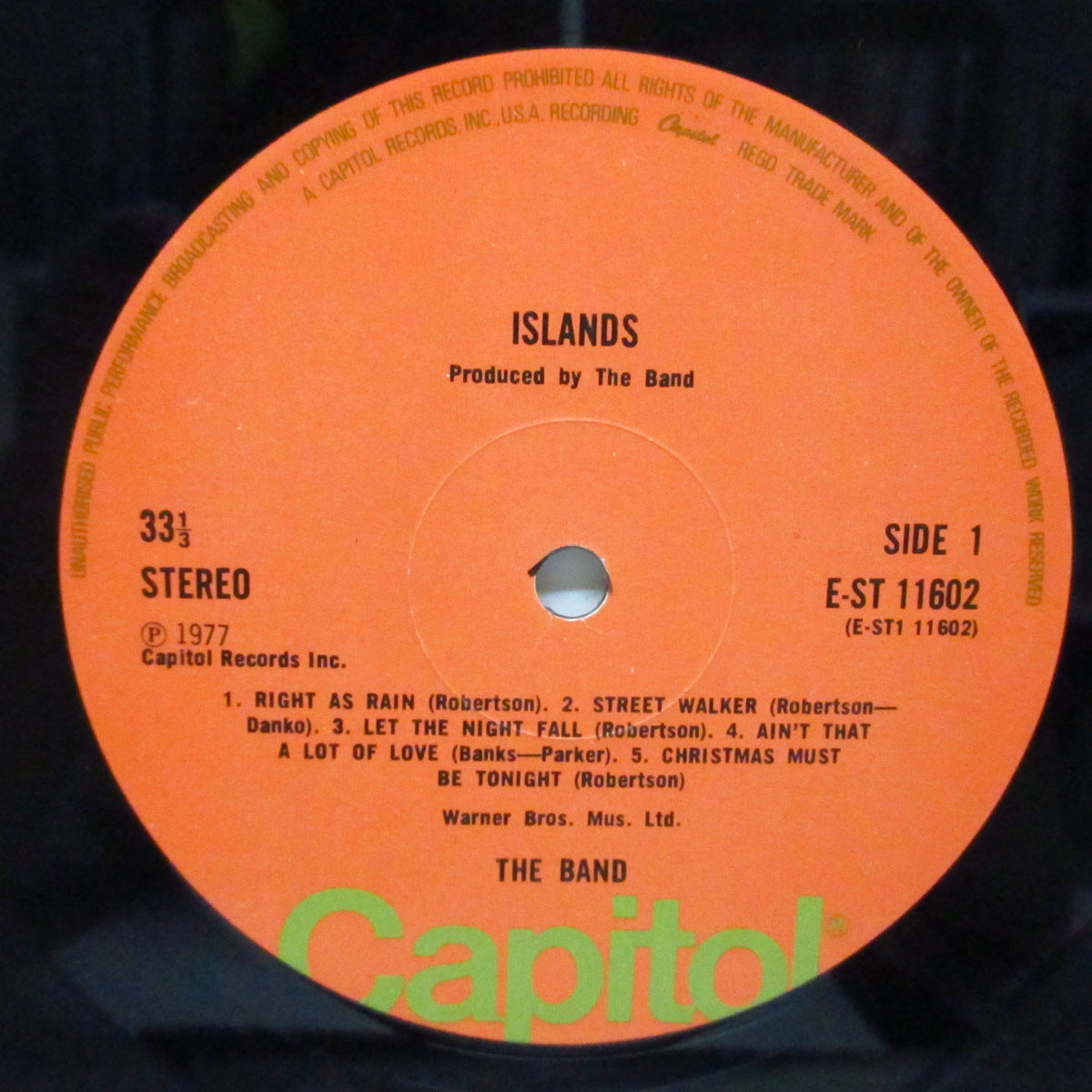 BAND (ザ・バンド) - Islands (UK オリジナル LP)