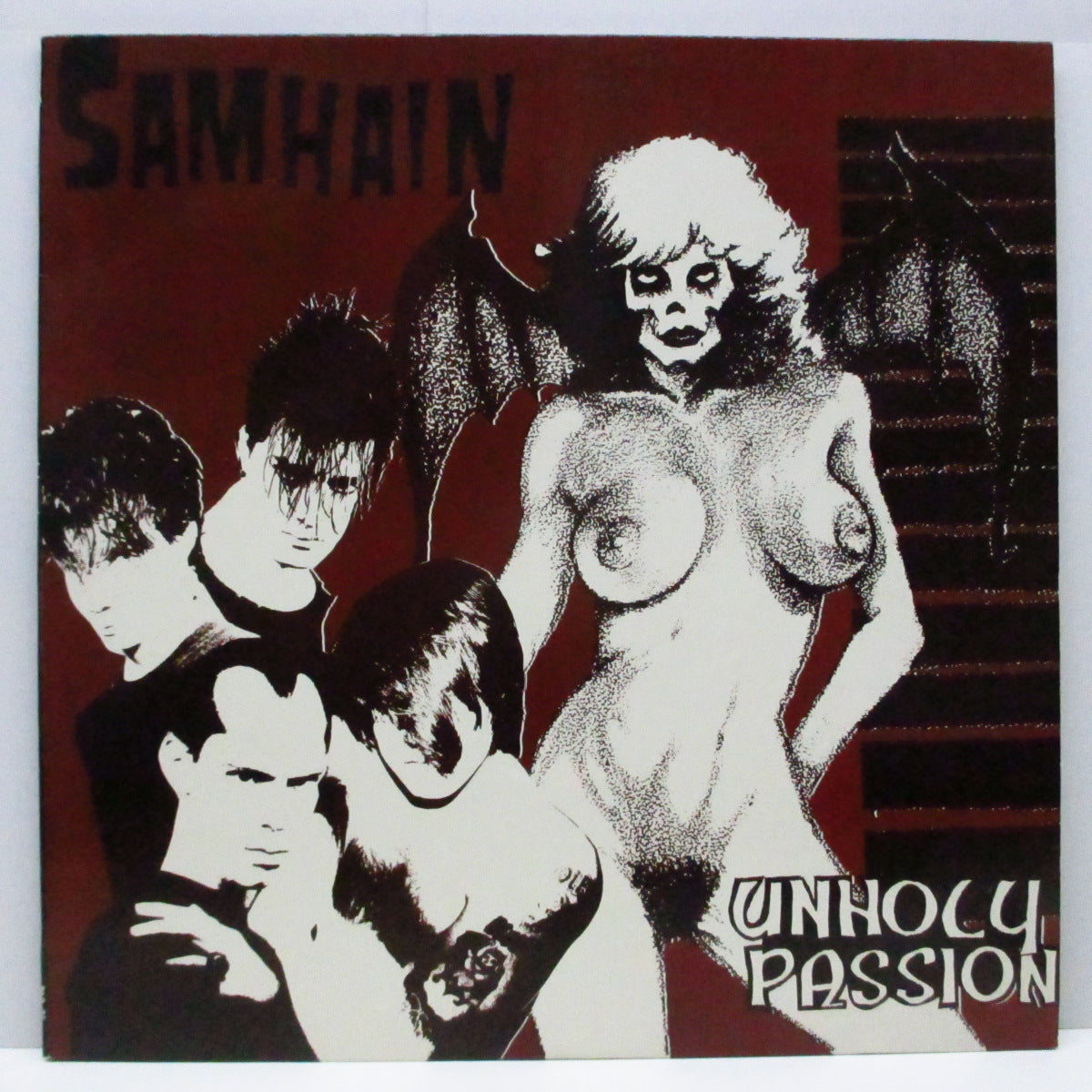 SAMHAIN (サムヘイン) - Unholy Passion (US '86 セカンドプレス「黒盤」LP/マルーンジャケ)