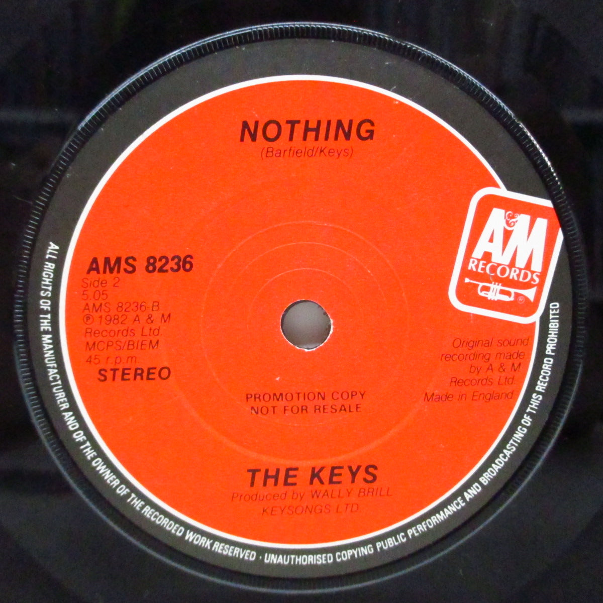 KEYS, THE (ザ ・キイズ) - Suspicious (UK プロモ 7"+カンパニースリーブ)