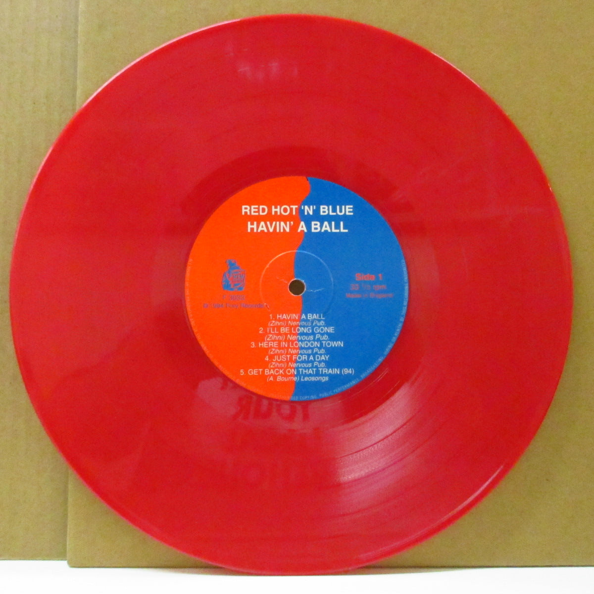 RED HOT 'N' BLUE (レッド・ホットン・ブルー) - Havin' A Ball (UK Limited Red Vinyl 10")