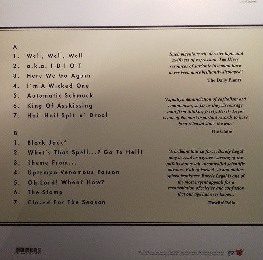 HIVES, THE (ザ・ハイヴズ) - Barely Legal (EU 限定再発 LP/NEW)