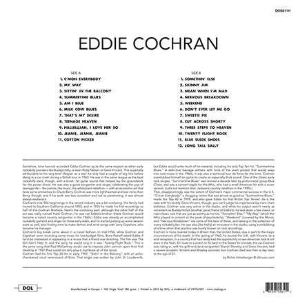 EDDIE COCHRAN (エディ・コクラン) - Eddie Cochran (EU 限定リリース 180g LP/New) ベスト全23曲