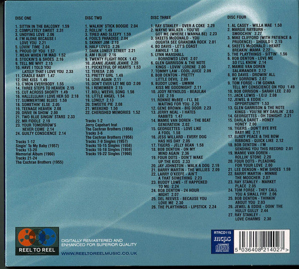 EDDIE COCHRAN (エディ・コクラン) - Two Classic Albums Plus Singles & Session Tracks (EU 限定デジパックCDx4枚組/New) ほぼコンプリート内容の全99曲!