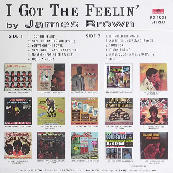 JAMES BROWN (ジェームス・ブラウン) - I Got The Feelin’ (US 限定復刻再発 LP/New) ’68年名作!