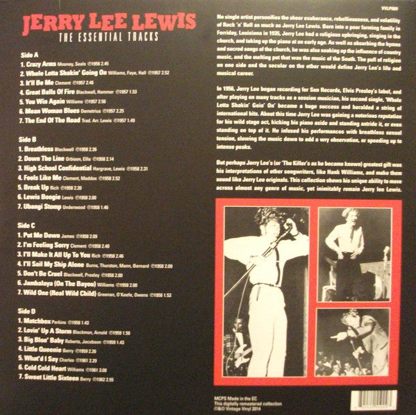 JERRY LEE LEWIS (ジェリー・リー・ルイス) - The Essential Tracks (EU 限定リリース180g 2xLP/New)