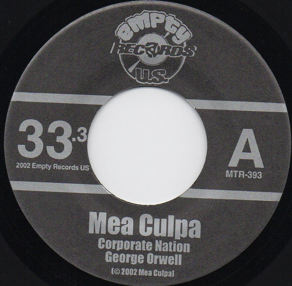 MEA CULPA (メア・カルパ) - Corporate Nation (US 限定プレス 7"「廃盤 New」)