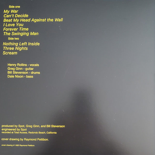BLACK FLAG (ブラック・フラッグ) - My War (EU 限定リプロ再発 LP / New) '84年傑作セカンドアルバム!