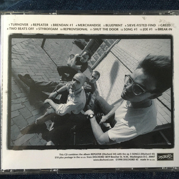 FUGAZI (フガジ) - Repeater + 3 Songs (US 「正規」限定再発 CD/New) レアな「Song #1」の3曲をボーナス収録 !
