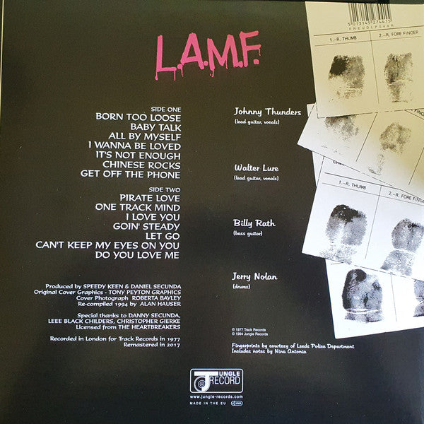 JOHNNY THUNDERS AND THE HEARTBREAKERS (ジョニー・サンダース & ザ・ハートブレイカーズ) - L.A.M.F. The Lost '77 Mixes (UK 限定再発 LP / New) 2017年リマスター・バージョン
