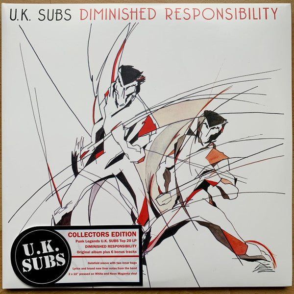 U.K. SUBS (U.K. サブス) - Diminished Responsibility (EU 限定再発ホワイト&マゼンタヴァイナル 2x10"/ New)