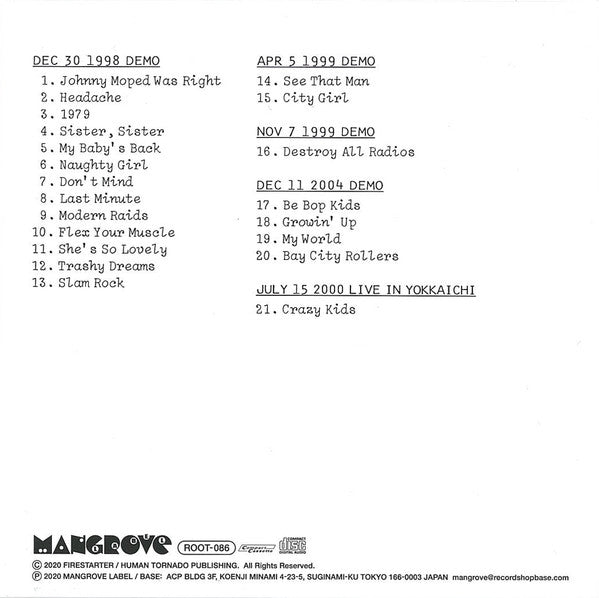 FIRESTARTER (ファイアスターター) - Demolitiopn Tapes (Japan 限定紙ジャケCD/New) 全21曲デモ音源コンピ!