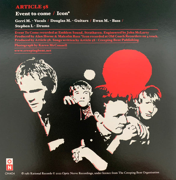 ARTICLE 58 (アーティクル58) - Event To Come / Icon (UK 限定再発レッドヴァイナル 7"/New)