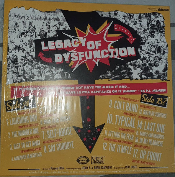 POISON IDEA (ポイズン・アイデア) - Legacy Of Dysfunction (US '22 Ltd.Reissue New )