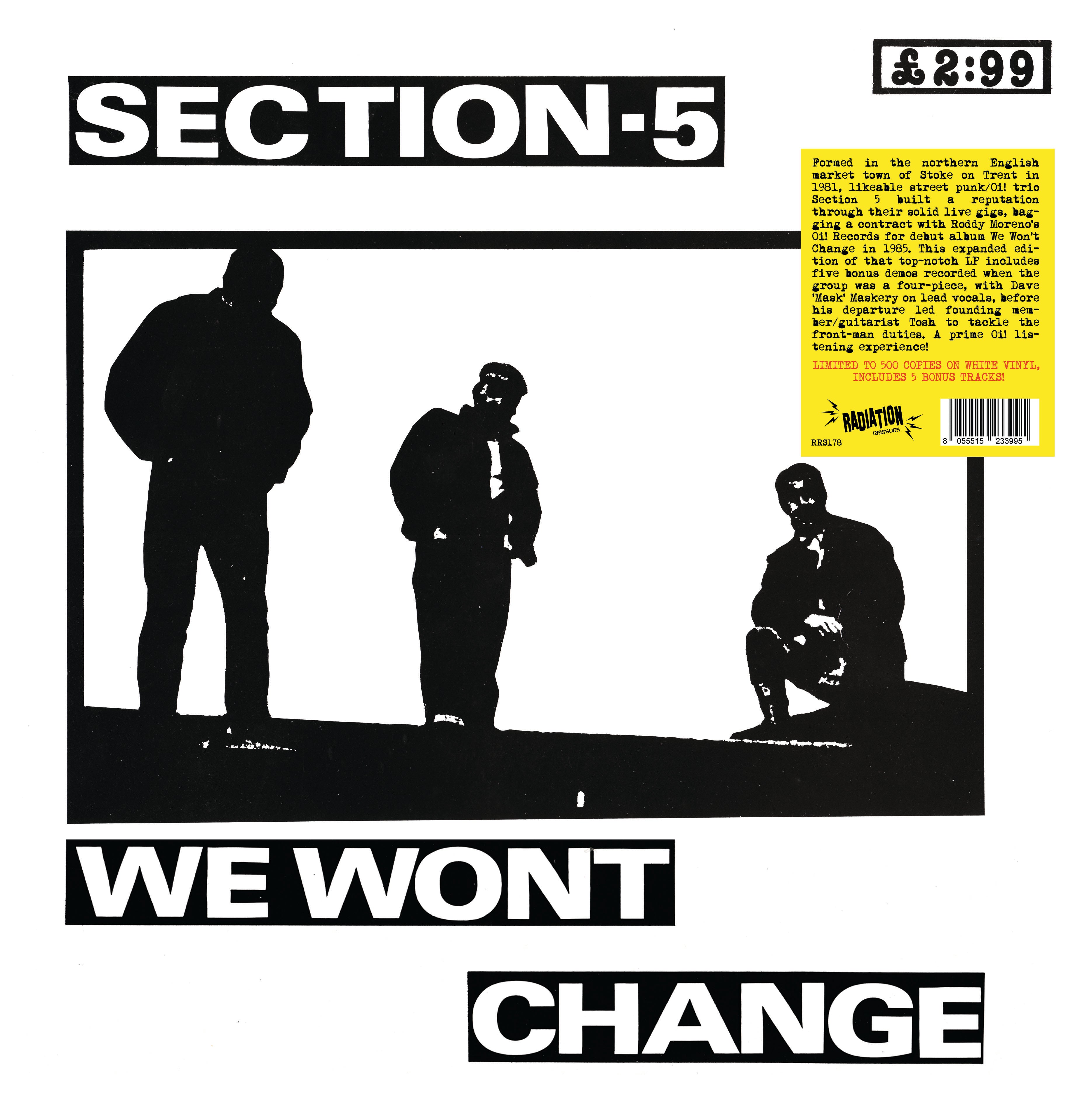 SECTION 5 (セクション 5) - We Won't Change (Italy RSD 2023 限定500枚再発ホワイトヴァイナル LP/ New)