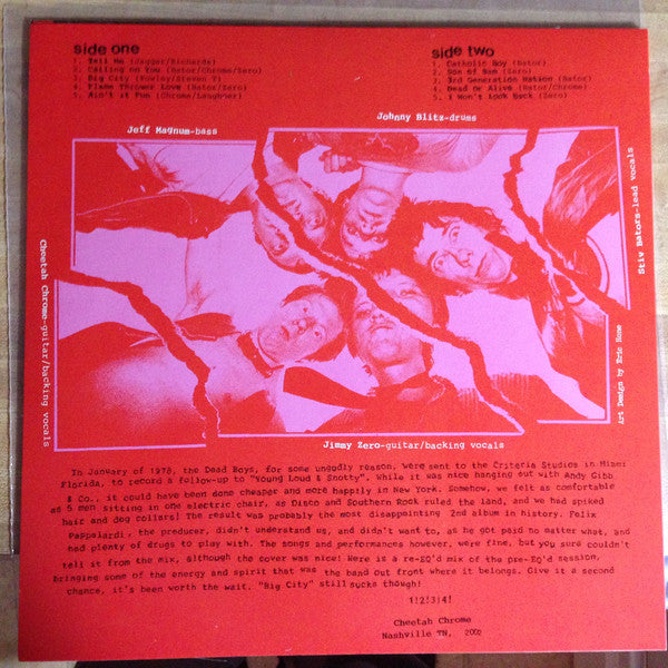 DEAD BOYS (デッド・ボーイズ) - 3rd Generation Nation (US Ltd.Pink Vinyl 180g LP / New)